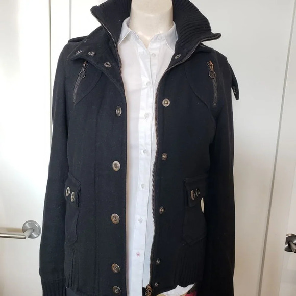 Well Loved black punk bomber jacket - Picture 3 of 6